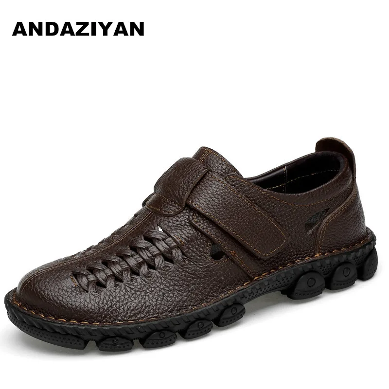 

Men shoes summer breathable hollow soft face business casual shoes men