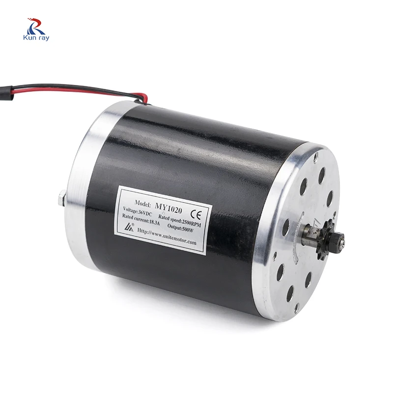 Perfect 500W 36V/48V UNITEMOTOR MY1020 Electric Bicycle Brushed Motor E SCOOTER EBIKE High-Speed DC Motor Brush Motor Bike kit 0