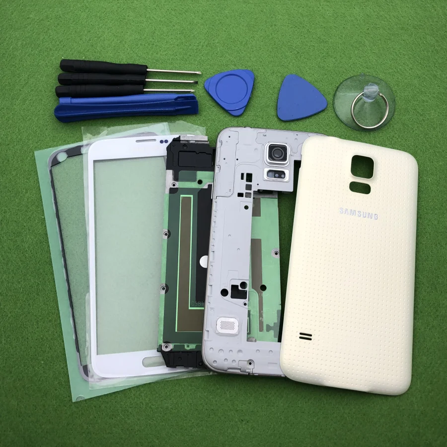 Для Samsung Galaxy S5 SV G900 I9600 G900F G900H/P полный корпус ободок средняя рамка задняя крышка +