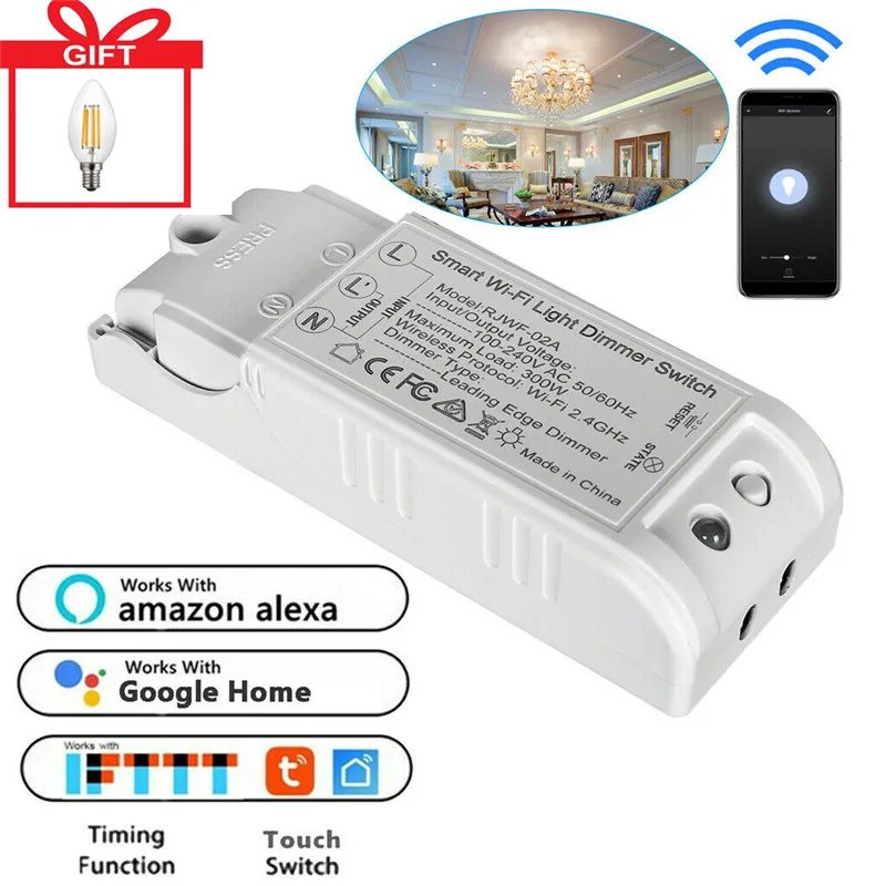 

New Voice Control Wifi DIY Dimmer Switch Wireless Remote Control Module Smart Home Automation Lights Switches Works With Alexa