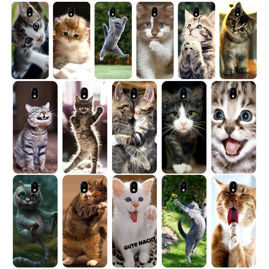 Мягкий Силиконовый ТПУ чехол 11WE A Smile cat для телефона Samsung j3 j5 j7 2015 2016 2017 j330 j2 j4 prime j6