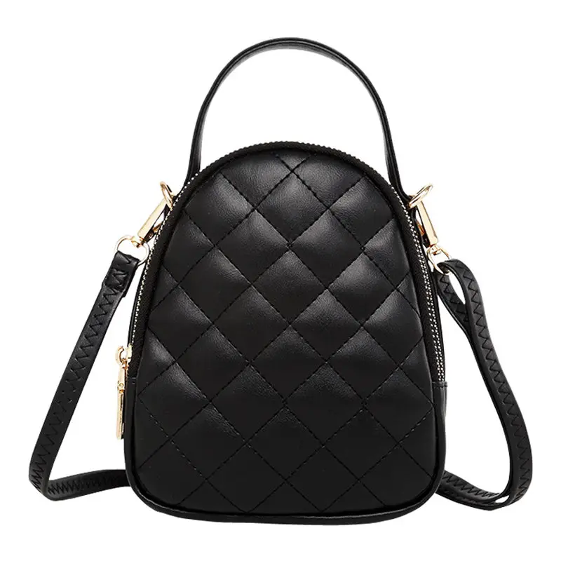 LYKANEFU сумки с ромбовидной решеткой, женские сумки известных брендов, женские сумки-мессенджеры, маленькая сумка-тоут, сумки на плечо, дамские сумочки - Цвет: Black