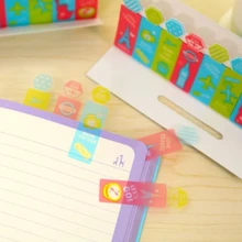 6packs/lot Премиум липкий Tab самоклеящиеся разноцветный memo бумаги 55*15 мм высокого качества Индекс стикер гастроном 6403