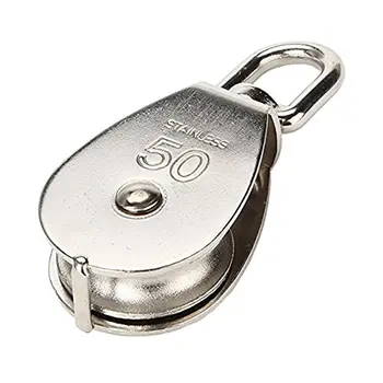 

KSOL M50 Stainless Steel Single Wheel Swivel Pulley Block 400kg (Silver)
