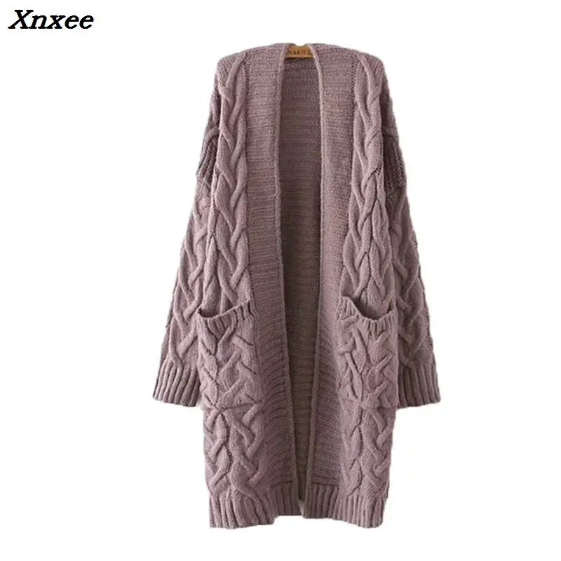 Xnxee Winter 2018 Autumn New V Neck Long Cardigan Twist Casual Loose Sweater Women Oversized Poncho Knitted Wear Jumper LS28 Xnxee Winter 2018 Autumn New V Neck Long Cardigan Twist Casual Loose Sweater Women Oversized Poncho Knitted Wear Jumper LS28