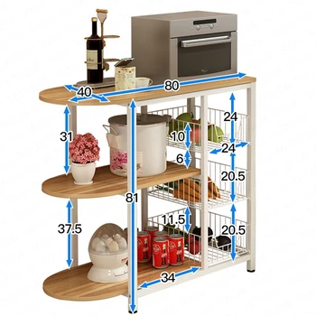 

Hot Multi-layer Kitchen Racks Floor Storage Shelf Oven Shelf Microwave Oven Shelf Storage Rack Dish Rack Cabinet