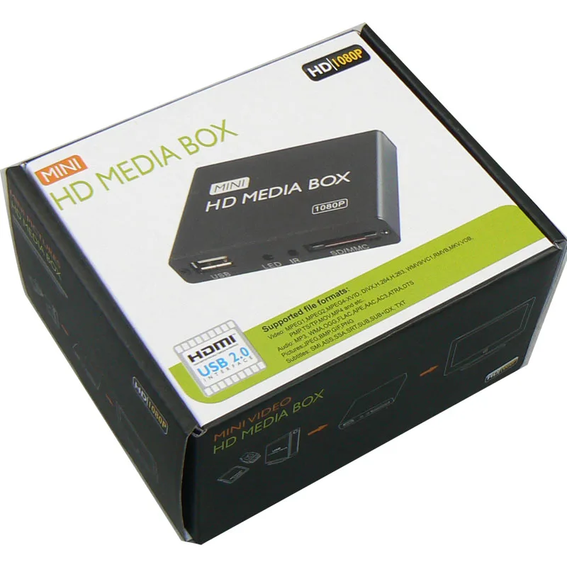 Voxlink multi media player Мини Full HD 1080 P HDD медиаплеера ТВ коробка Поддержка HDMI MKV RM SD USB SDHC MMC