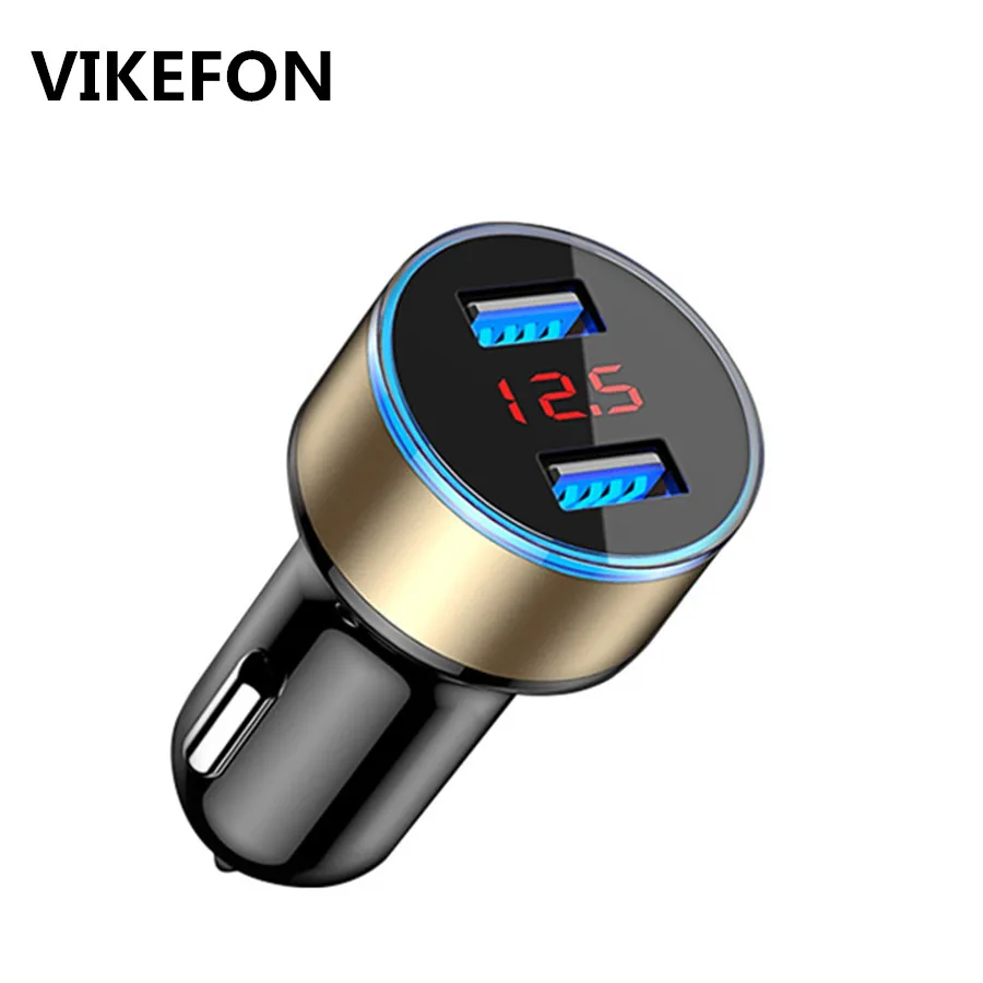 VIKEFON 3.1A мини USB Автомобильное зарядное устройство для мобильного телефона планшет gps быстрое зарядное устройство автомобильное зарядное устройство двойной USB телефон зарядное устройство адаптер в автомобиле