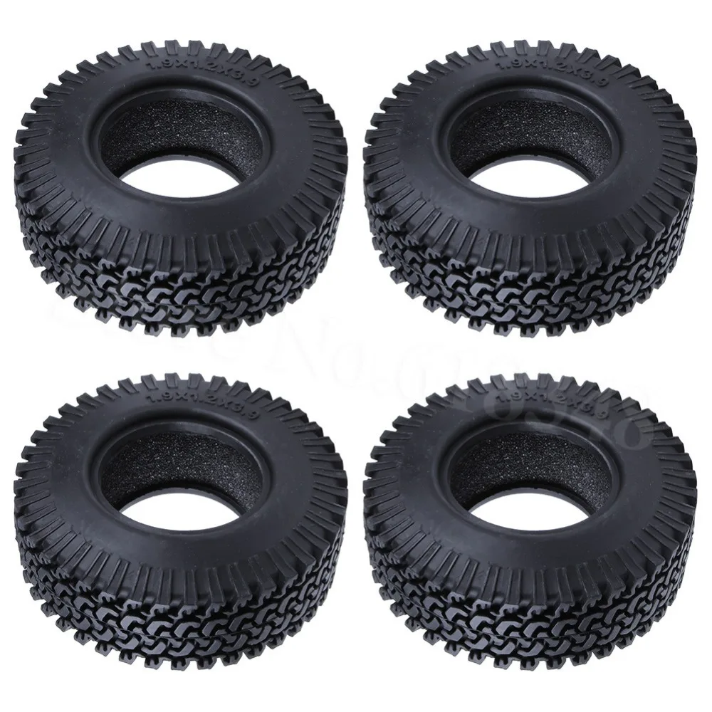 4PCS 1/10 RC Rock Crawler Rubber 98mm Tires With Foam Inserts ID 52mm