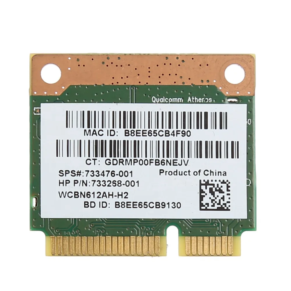 WiFi Bluetooth 4 0 Беспроводная мини карта PCI E для HP Atheros QCWB335 AR9565 SPS 690019 001 733476