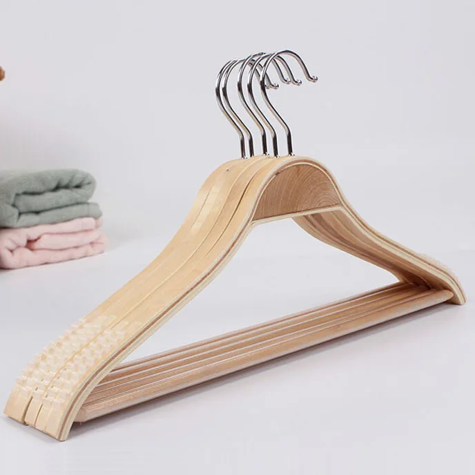 

[Free Shipping] Wooden Suits hanger with Anti-slip Pants Bar,bamboo hanger (20 Pieces/ Lot)