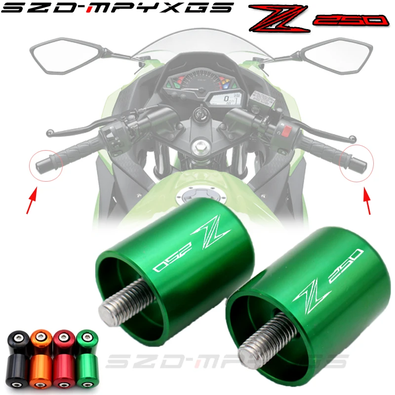 

Motorcycle Accessories CNC Handlebar Grips Bar Ends Cap Slide for Kawasaki Z250 (Compatible with ABS) 2015 2016