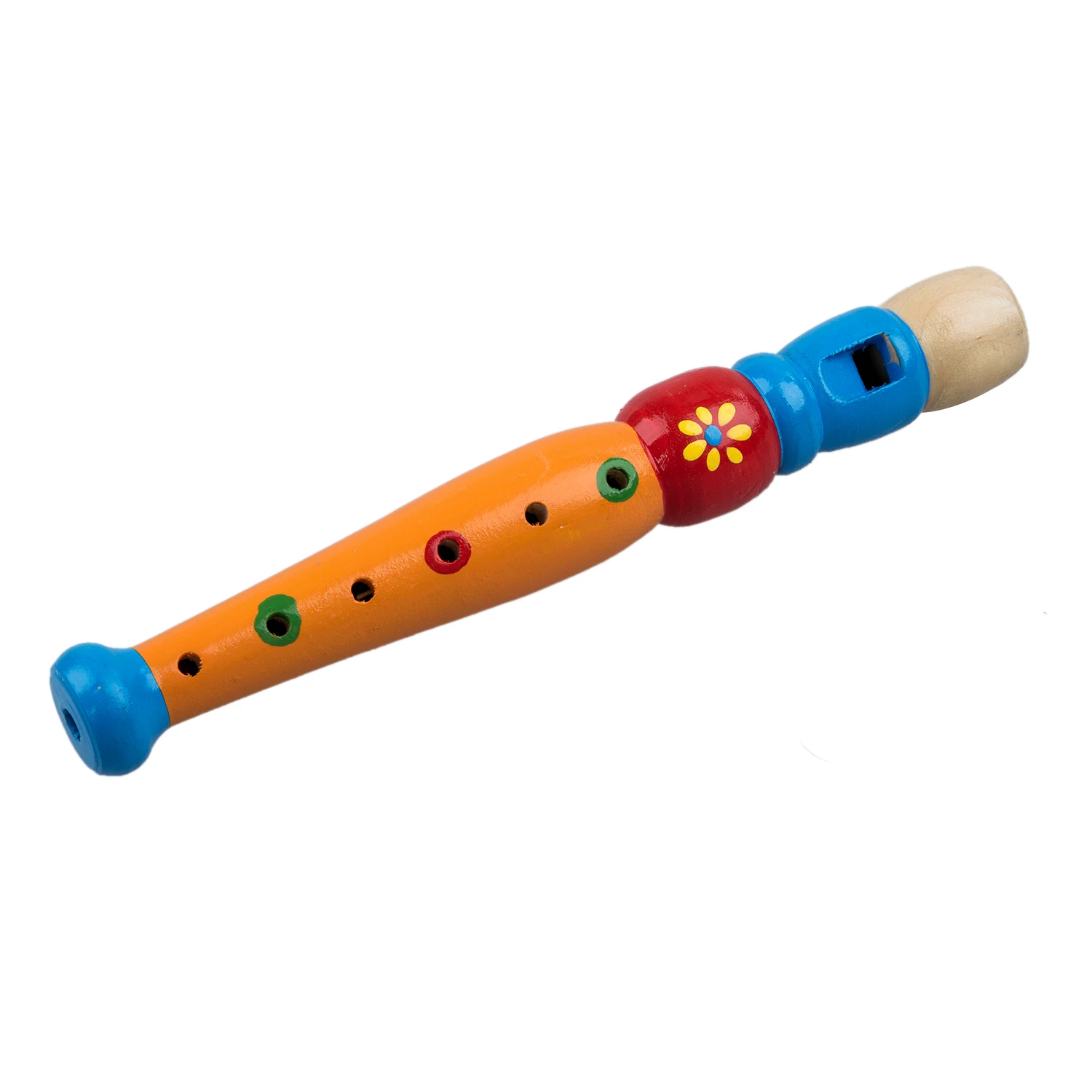 1x деревянная флейта Игрушка Дети музыкальная обучающая игрушка-случайный цвет