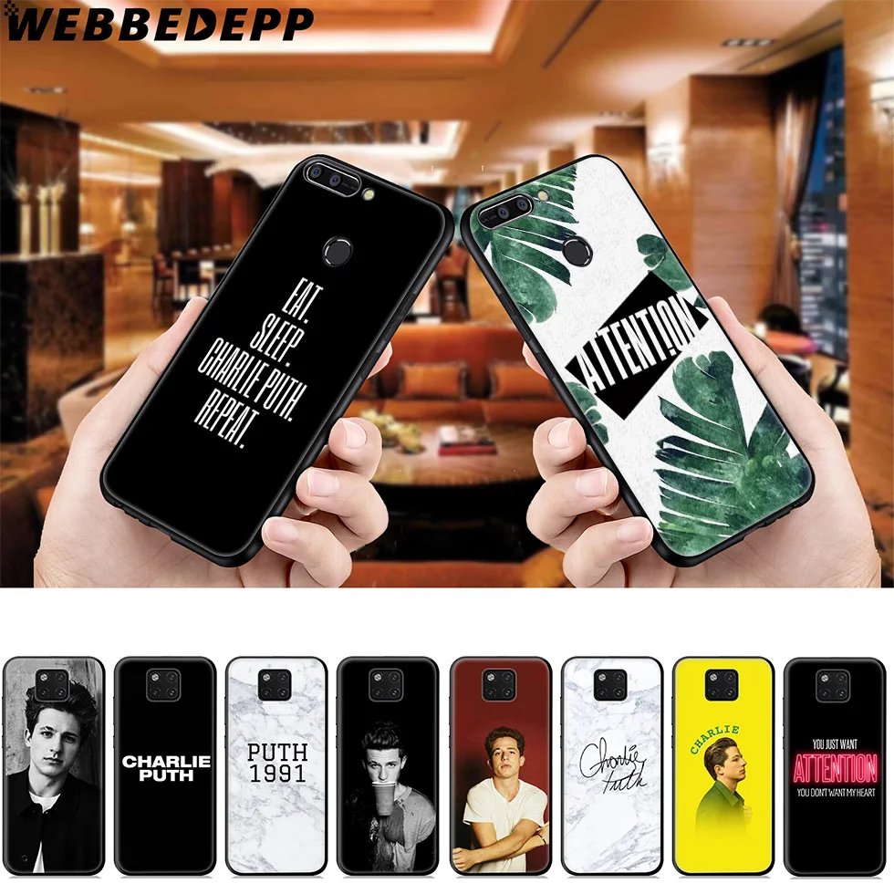 WEBBEDEPP Charlie Puth Rapper Soft Case for Huawei Mate Honor 20 6A 7A 7C 7X 8 9 9X 10 View Lite Pro 30 |