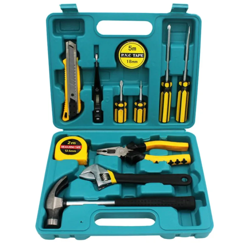 Home Tool Set Repair Tool Kit 12Pcs/Set Multi Tool Ferramentas Hardware Greentool Box Hand Tool Set Screwdriver Bits Set