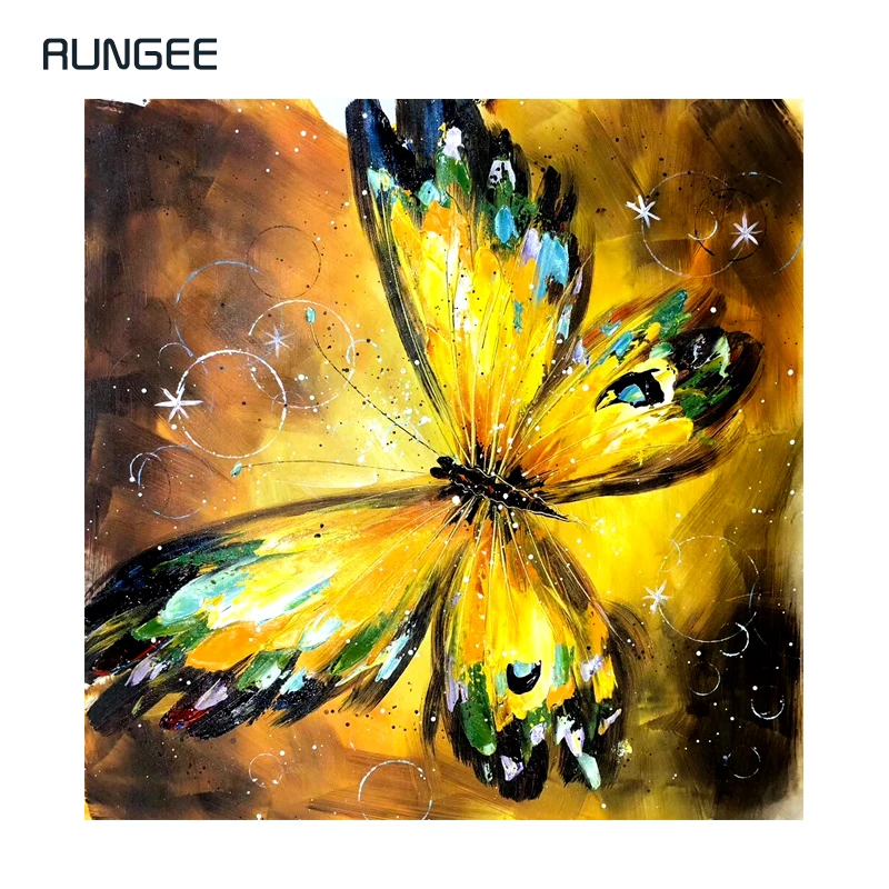 

100% Hand Painted Abstract Butterfly Art Painting On Canvas Wall Art Wall Adornment Pictures Painting For Live Room Home Decor