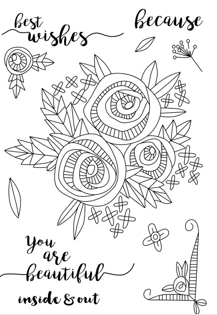 

Flower Stamp Transparent Clear Stamp for DIY scrapbooking/Card Making c504