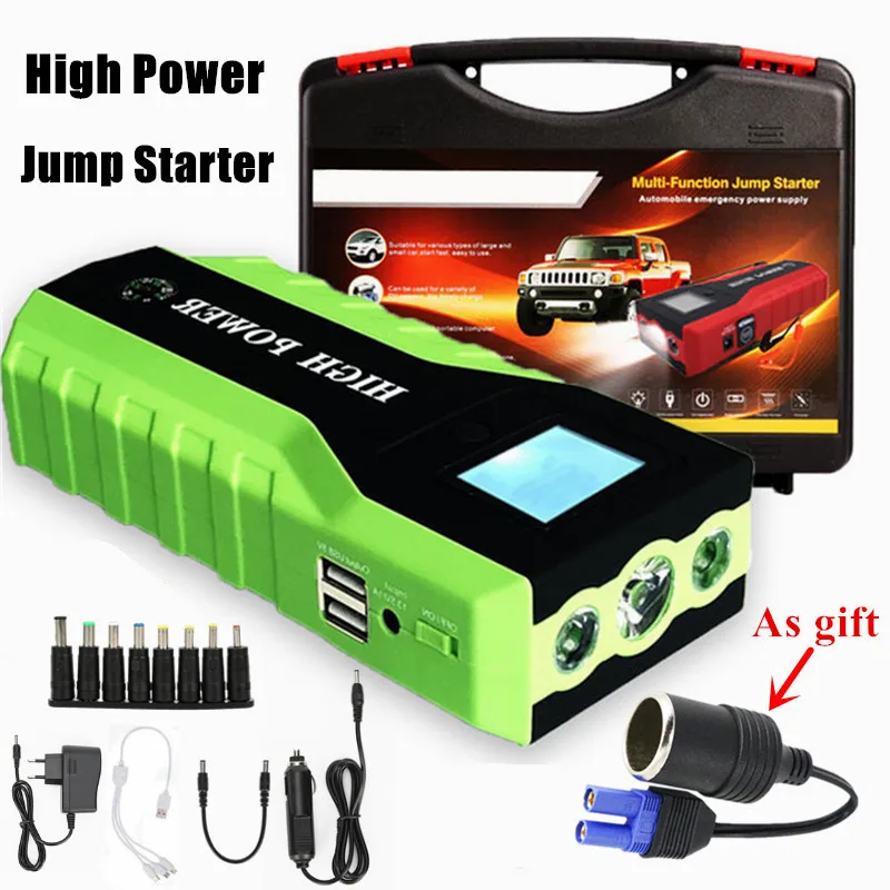 

Emergency 2000A Starting Device Portable 18000mAh 12V Car Jump Starter Power Bank Car Charger For Car Battery Booster Buster LED