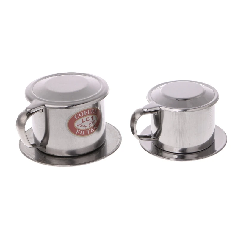 

1SET Vietnamese Coffee Filter Stainless Steel Maker Pot Infuse Cup Serving Delicious