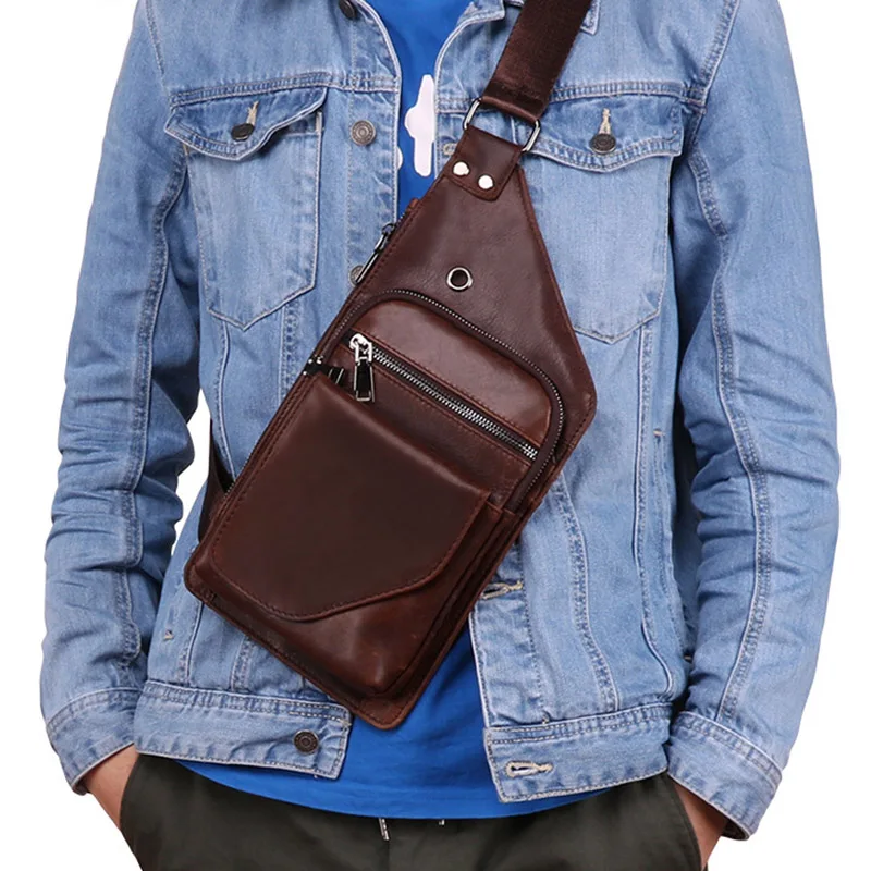 font b Men s b font Waist Chest font b Bag b font Pack Genuine