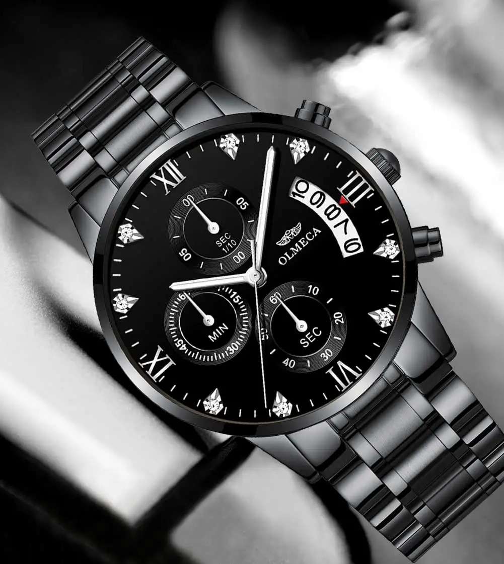 OLMECA Мужские часы Роскошные спортивные модные военные водонепроницаемые кварцевые наручные часы Relogio Masculino Известный Топ бренд часы будильник