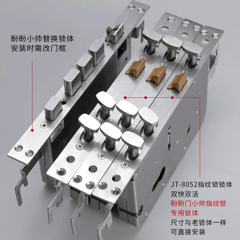 

Cadeado Free Shipping Door Xiao Shuai Original Fingerprint Lock Body 7568 Stainless Steel Double Quick Live Two Handsome 35*300