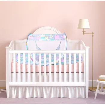 

Portable Baby Bed Crib Folding Mosquito Net Cushion Mattress Summer Baby Infants Mosquito Polyester Mesh Crib Netting