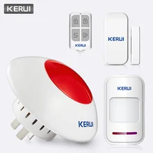 Fuers, 433 МГц, 110 дБ, регулируемая громкость, Беспроводная сигнализация, сирена, сигнальный сигнал, красный светильник, Стробоскопическая сирена, комплект для KERUI, сигнализация