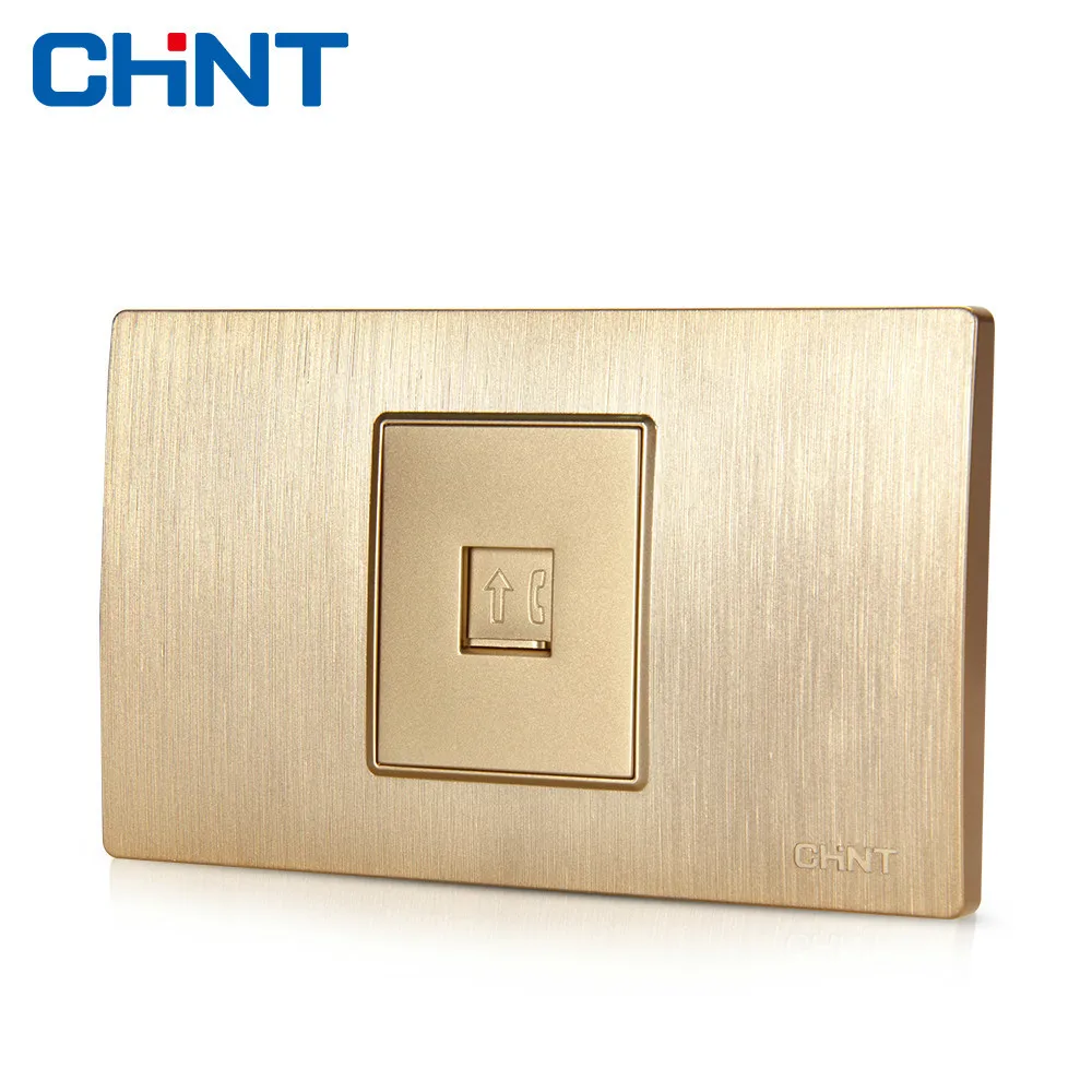 

CHINT Electric Telephone Wire Connector 118 Switch Socket Wire Drawing Gold Within Block Steel Frame A Telephone Socket