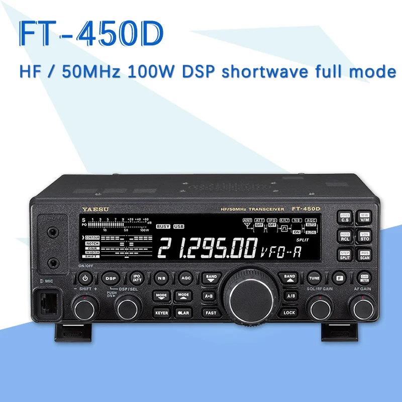 

Suitable for Yaesu FT-450D HF / 50MHZ 100W Power Shortwave Full Mode Car Radio Transmitter