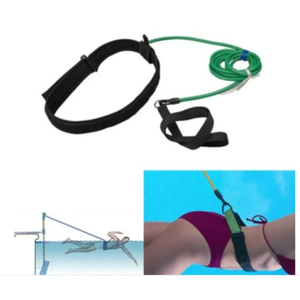 Эластичный веревочный костюм с повязкой для плавания ming Trainer Exerciser Leash Training Hip swim Belt Kit Cord Safety swim Resistance