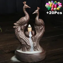 С 20 конусами счастливый Феникс любовник обратного потока ладан конусы горелки творческий домашний декор ладан держатель курильница