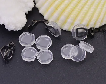 

9*8.5mm 7*7.5mm Transparent Soft Silicone Anti-Pain Pad Ear Clip Anti-Pain Pad Findings for Earrings Accessories Making
