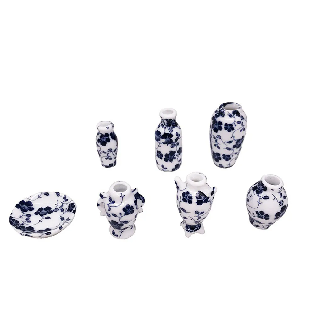 MUQGEW 7 шт./компл. миниатюрный кукольный домик мини керамическая ваза изысканное