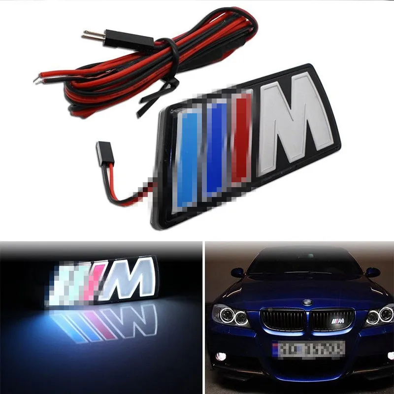 

Car Styling Car Front Hood Grille LED Light for BMW M Emblem E36 E46 E90 E60 F30 F10 F20 E91 E53 E70 X5 X3 M3 5 Car Accessories