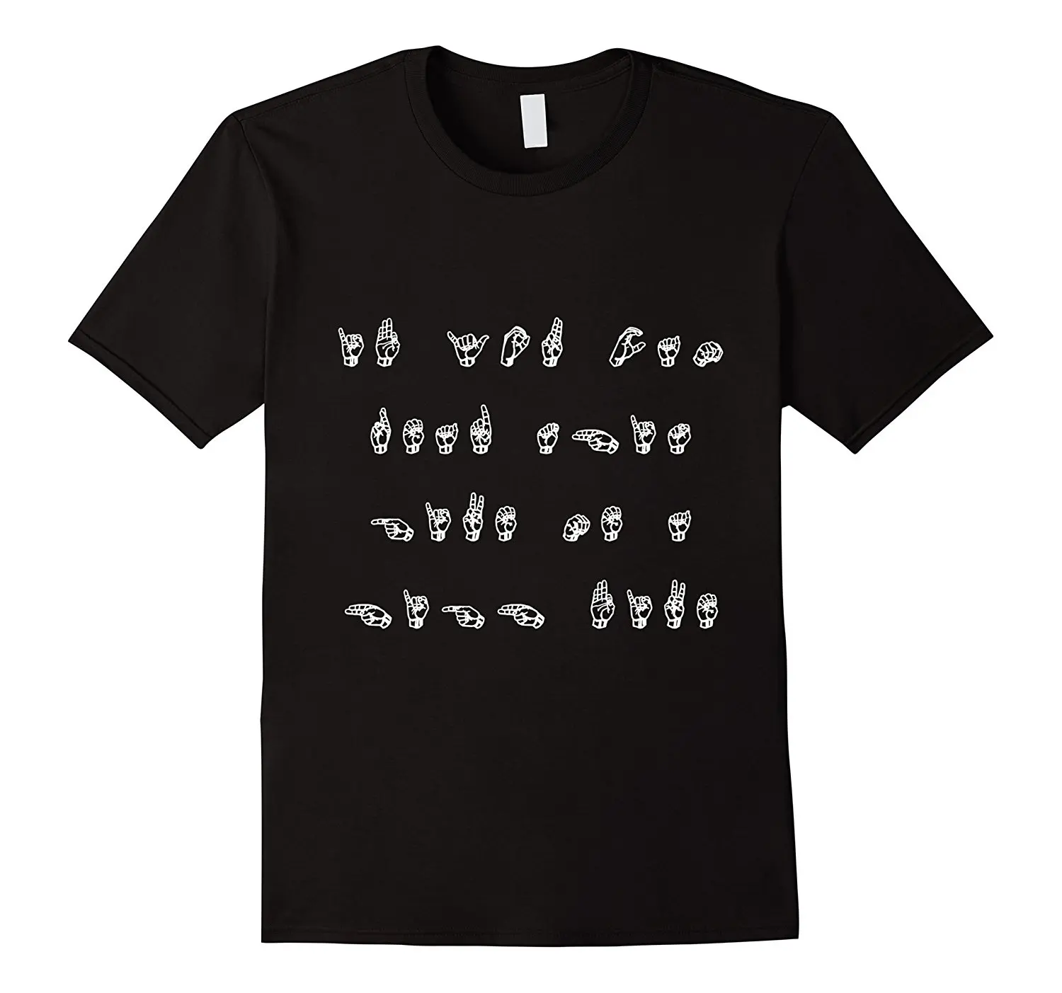 

If You Can Read This ASL Sign Language Deaf Interpreter Tee Casual Plus Size T-Shirts Hip Hop Style Tops Tee S-3Xl T Shirt