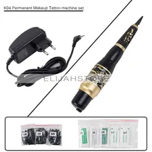 Chuse K04 Eyebrow Tattoo Machines Set Black Permanent Makeup Pen Machines Kits 50 Needles Tips cosmetic cosmetic pmu