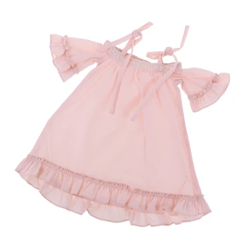

Sweet Fairy Skirt w/ Puff Sleeve Princess Dress Accessory for 1/3 BJD SD MSD Doll Dress Up Pink Casual Outfit Clothes Accessory
