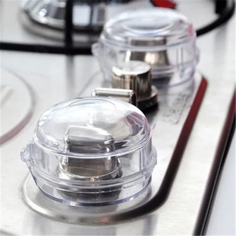 

2 Pcs/Lot Baby Gas Stove Switch Cover Locks Proof Oven Cooker Knob Transparent Sleeve Children Safety Care Kitchen Accessory