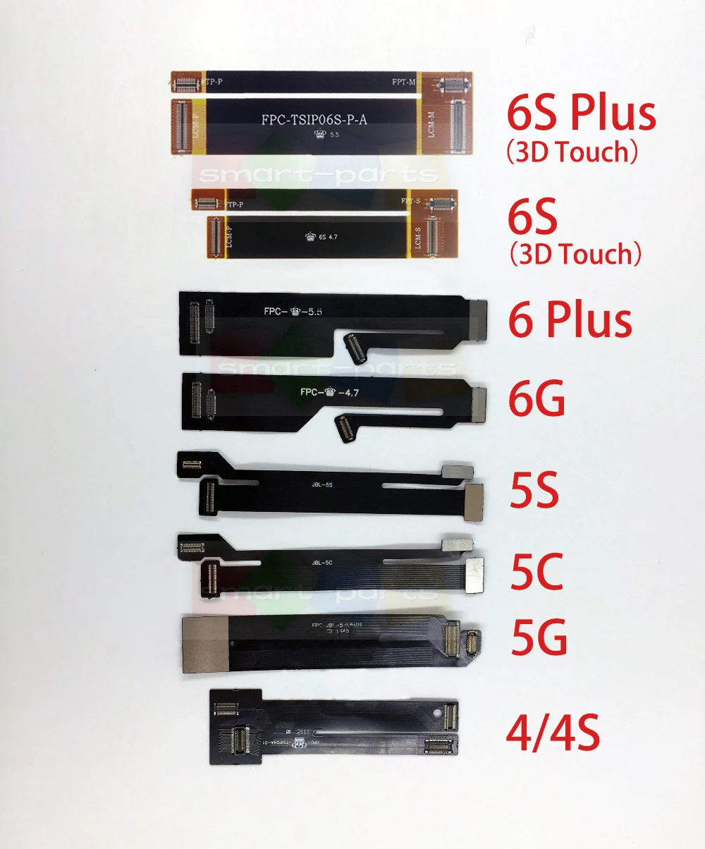 

8PCS/LOT LCD Display Touch Screen Digitizer extended test flex cable for iPhone 4 4S 5 5C 5S 6 6 plus 6S 6S Plus LCD testing