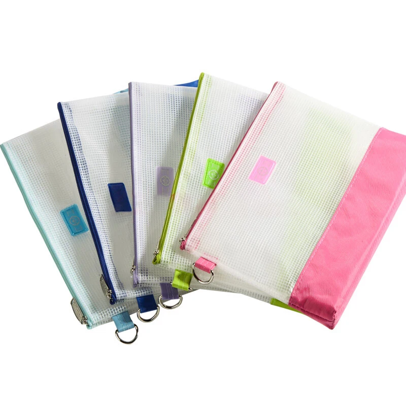 Dumei Transparent Document Bag Student Data Storage Zipper A4/A5/B6 Pvc Grid Waterproof Test Paper | Канцтовары для офиса и