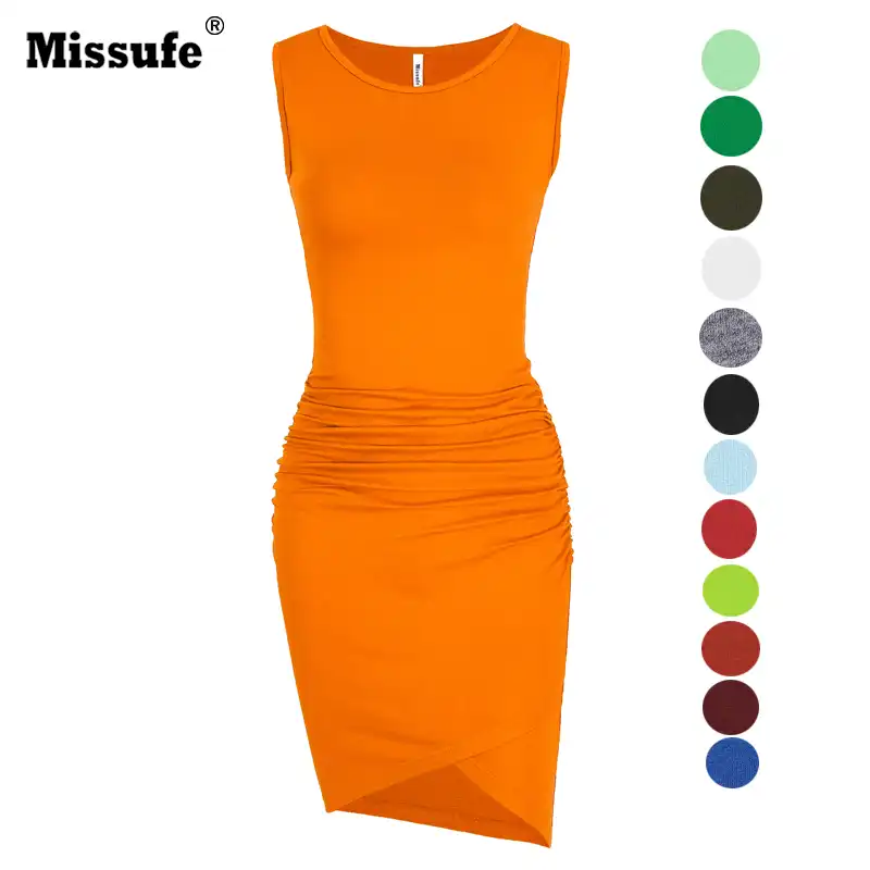 neon orange t shirt dress