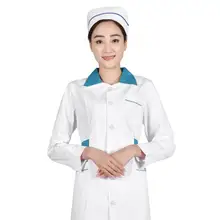 Медсестры носить с длинными рукавами Осень Зима Розовый Салон красоты пользовательские аптека клиника белое пальто больница Рабочая одежда ДОКТОР туалетный