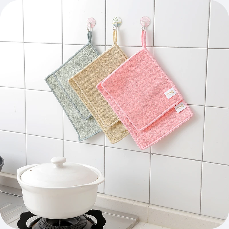 

Thicken Bamboo Fiber Oil Dish Cloth Absorbent Lint-free Clean Towel Kitchen Wipe Cloth Towel.G-0286