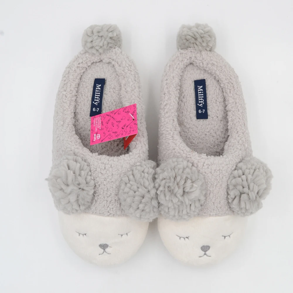 Millffy/короткие плюшевые тапочки; домашняя обувь; милые теплые удобные домашние тапочки; мужские зимние Тапочки