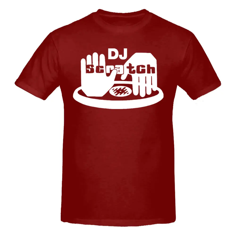 KIDS T Shirt Dj Scratch-Record Player-Printed Top-Turntable Black-Music Tee Simple Short-Sleeved Cotton T-Shirt Top | Мужская одежда