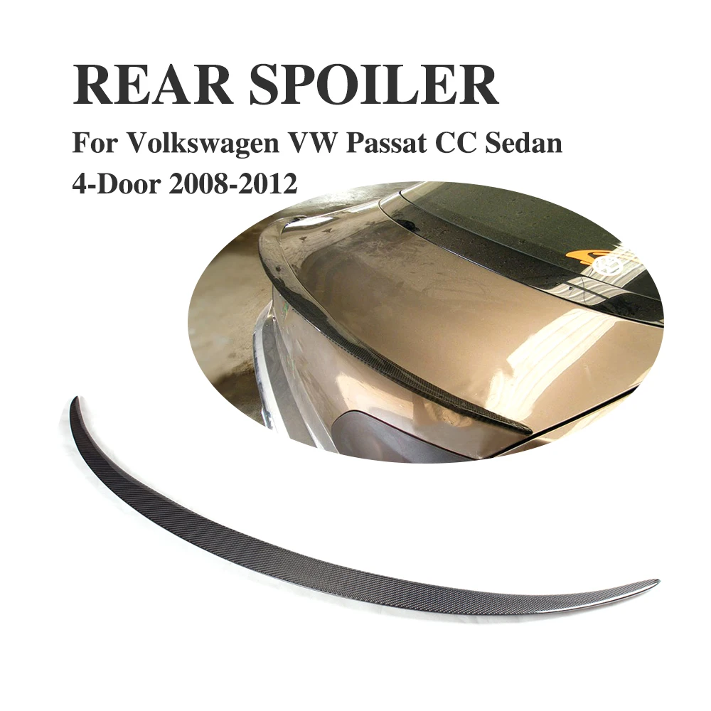 Carbon Fiber Rear Trunk Boot Lip Spoiler Wing for Volkswagen VW Passat