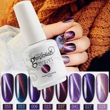 15 мл Nail Art Vernis Полупостоянный замачиваемый фиолетовый кошачий глаз Магнитный Гель-лак Светодиодный УФ-гель для ногтей магнитный гель синий желтый