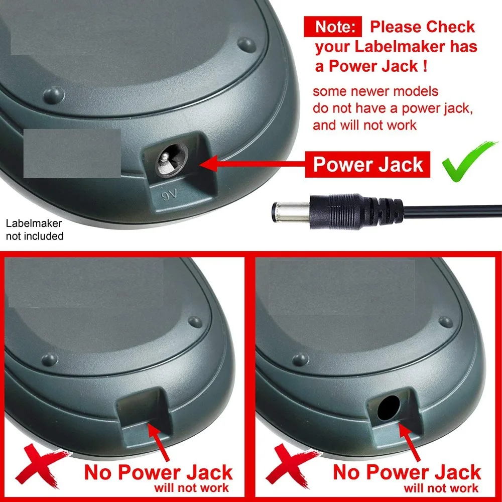 9V AC DC アダプタ充電器 DYMO LabelManager LM-160 LM-500TS 100 150 155 160 210D 220  1080P 350 LM210D LM-200 LM-150 17389 AliExpress