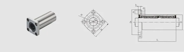 3D принтер 2 шт./лот LMK12LUU 12 мм длиннее круглый фланцевый Тип линейная втулка шарикоподшипник ЧПУ части для RepRap Ultimaker 2